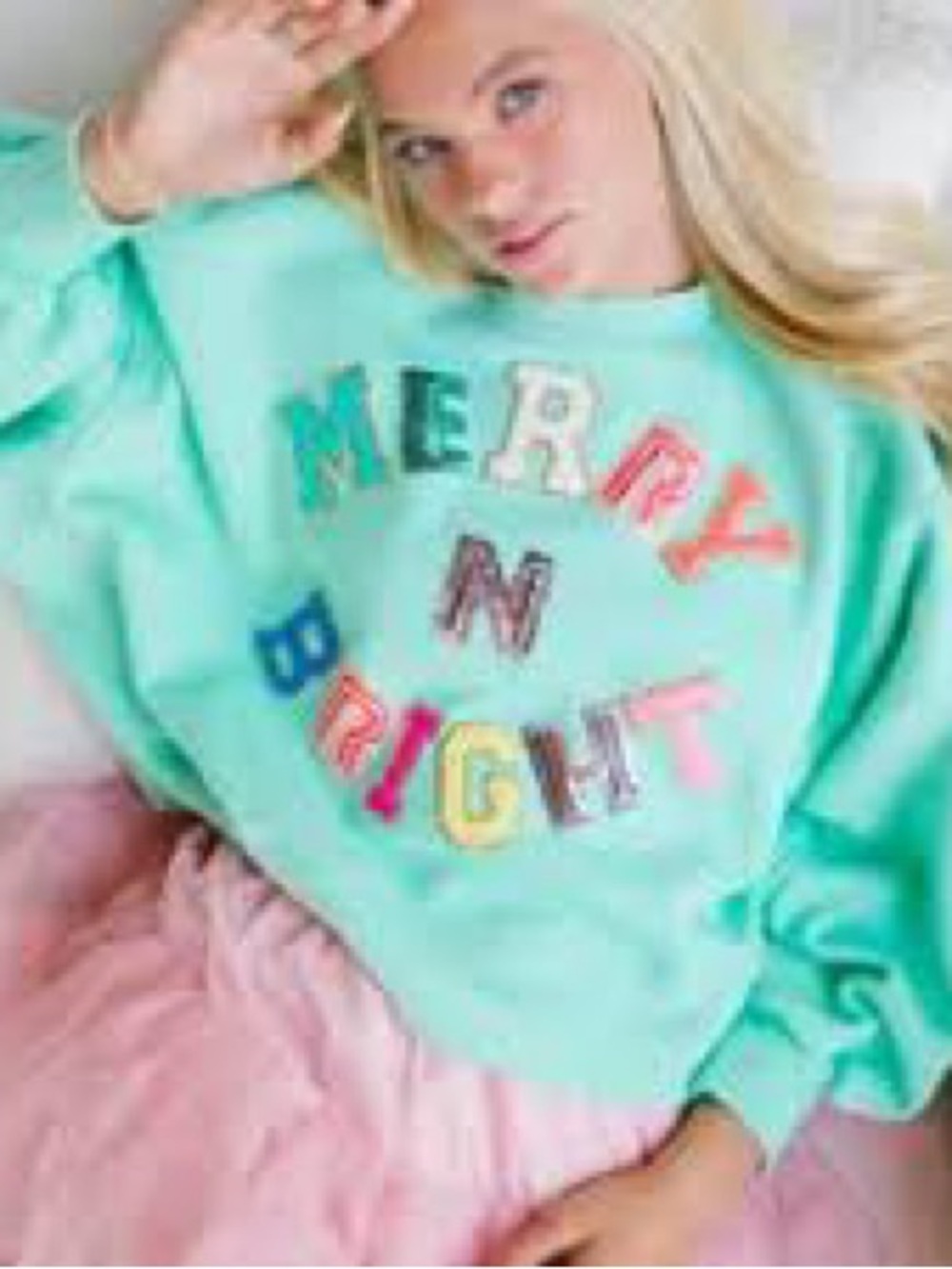 Judith March Turquoise 'Merry N Bright' Crewneck Pullover